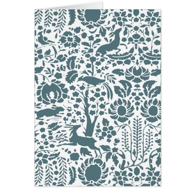 Oiseau, Cerf, motif folklorique des arbres (Devant)