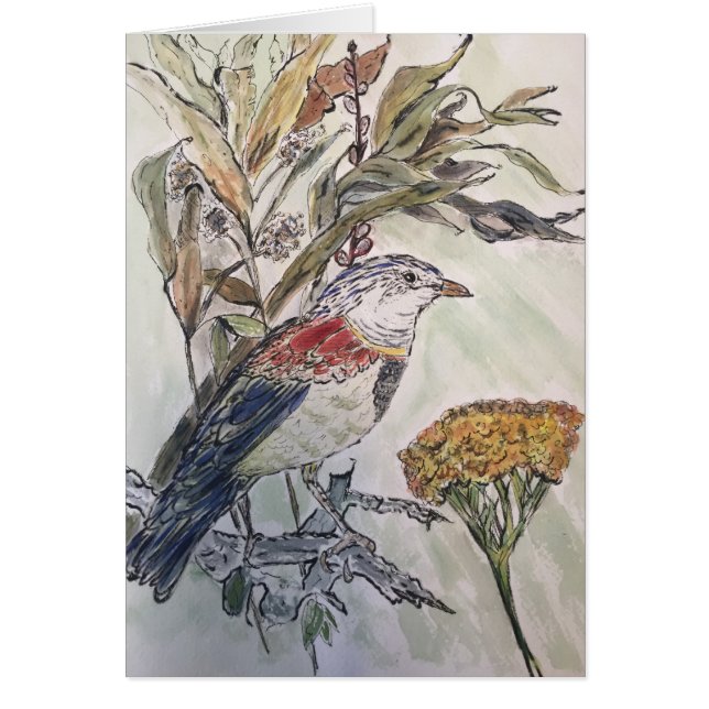 Oiseau dans le feuillage d'automne (Devant)