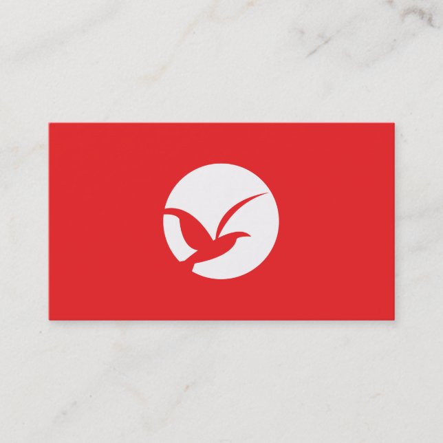 OISEAU DANS LE LOGO DE CERCLE Carte de visite (ROU (Devant)