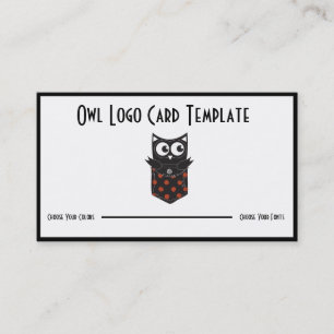 Oiseau dans un Carte de visite du logo de la Choue