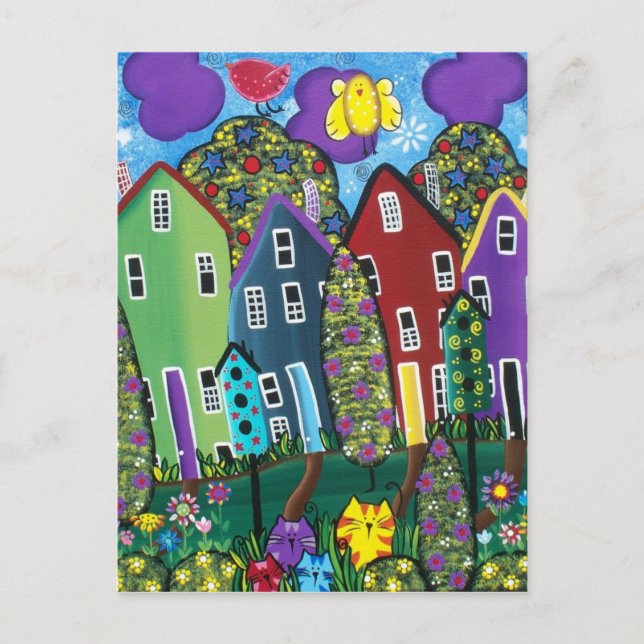 Oiseau d'ART POPULAIRE du paradis PAR la carte (Devant)