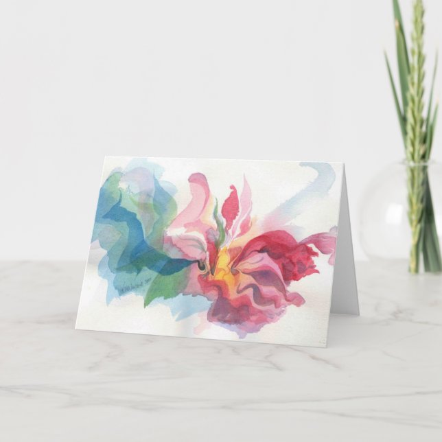 Oiseau de carte pour notes de paradis (Devant)