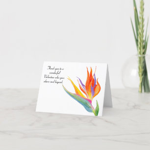 Oiseau de Paradis à l'aquarelle Merci Bénévole