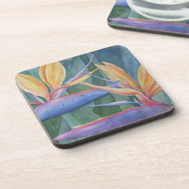 OISEAU DE PARADIS DESSOUS DE VERRE (Côté gauche)