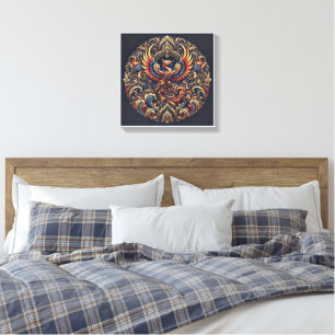 Oiseau d'or luxe toile Imprimer mur d'art