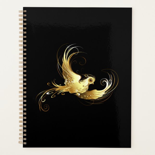 Oiseau d'or sur Arrière - plan noir (Devant)