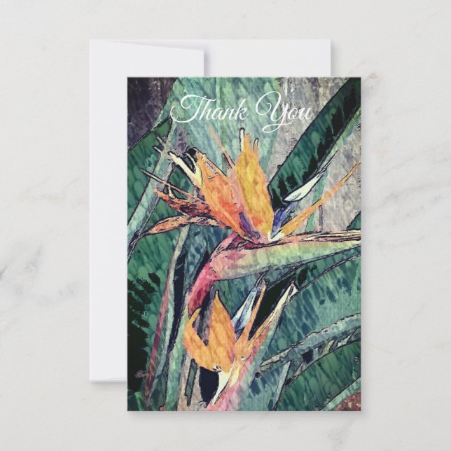 Oiseau du Paradis Carte de remerciements (Devant)