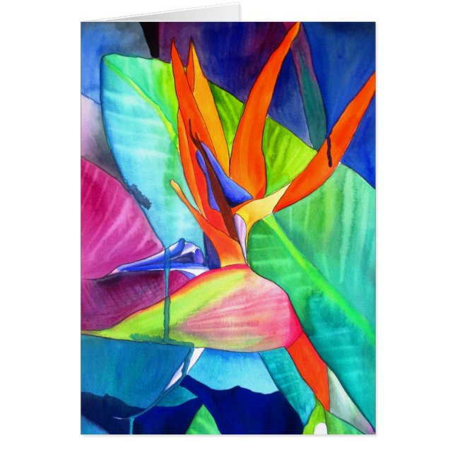 Oiseau du Paradis Strelitzia fleur art tropical (Devant)