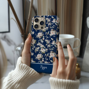 Oiseau en fleurs Navy Blue MagSafe Tough