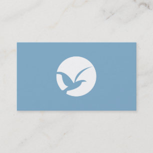 OISEAU EN LOGO DE CERCLE (BLEU) Carte de visite