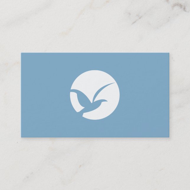 OISEAU EN LOGO DE CERCLE (BLEU) Carte de visite (Devant)