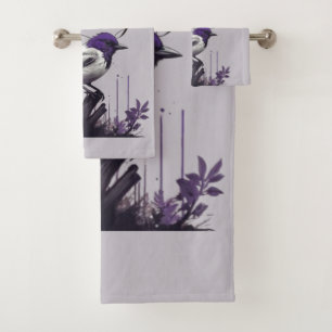 Oiseau gracieux et Feuilles pourpres   La palette 