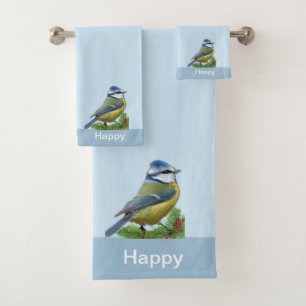 Oiseau mignon moderne sur fond bleu clair