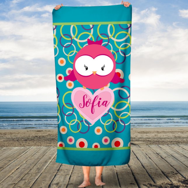 Oiseau mignon, serviette de bain personnalisée pou (Créateur téléchargé)