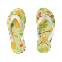 oiseau motif sauvage caricature sandales tongs flo