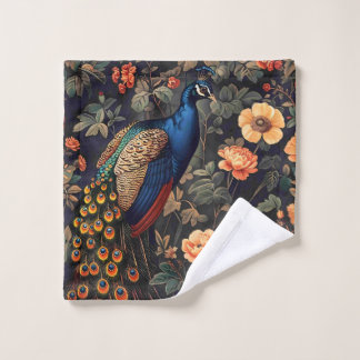 Oiseau paon Motif vintage forêt