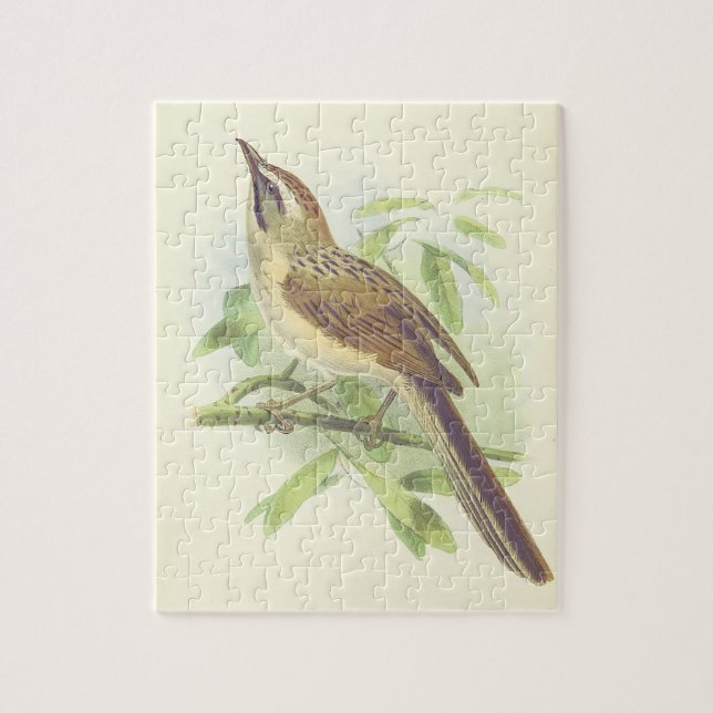 Oiseau perché sur un puzzle de branche d'arbre (Vertical)