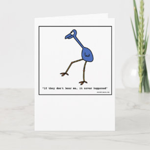 Oiseau sournois - carte de voeux