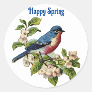 Oiseau Sur Les Stickers De Branche