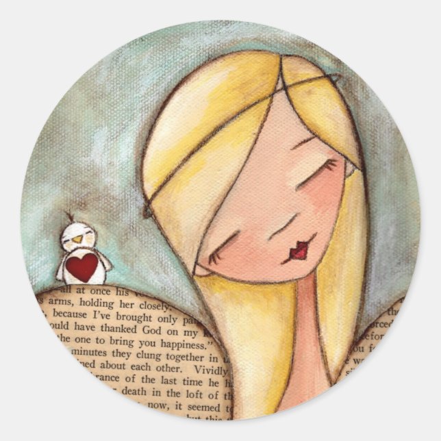 Oiseau sur une aile - Stickers Angel (Devant)