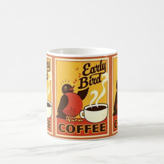 OISEAU TÔT, TASSE DE CAFÉ DRÔLE (Centre)
