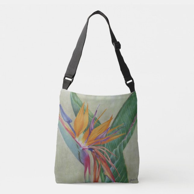 Oiseau tropical de sac fourre-tout à Crossbody de (Devant)