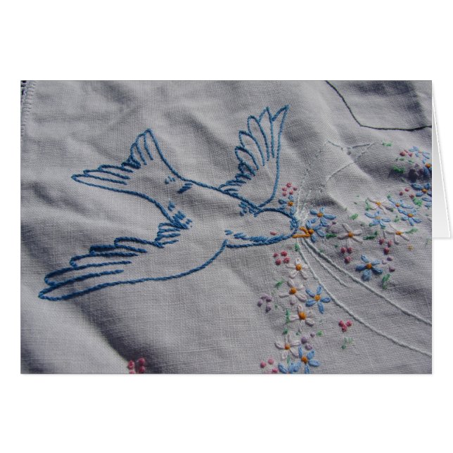 Oiseau vintage de serviette de plat (Devant horizontal)