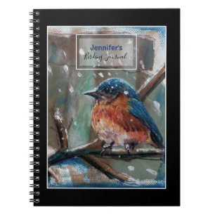 Oiseau Watcher Journal Avec Bluebird Art