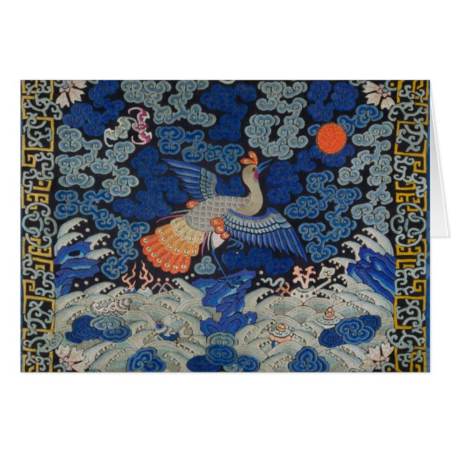 Oiseaux artisanaux broderies chinoises en cris (Devant horizontal)