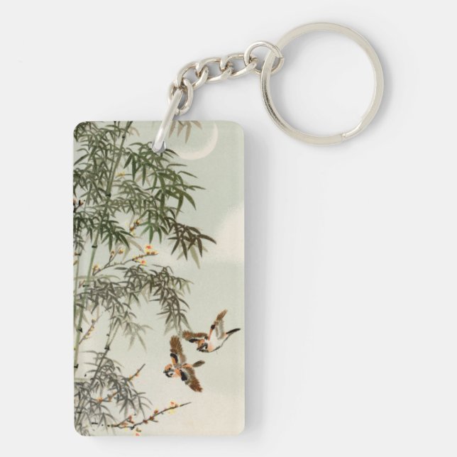 Oiseaux Bambou Asiatique Japonais Vintage (Dos)