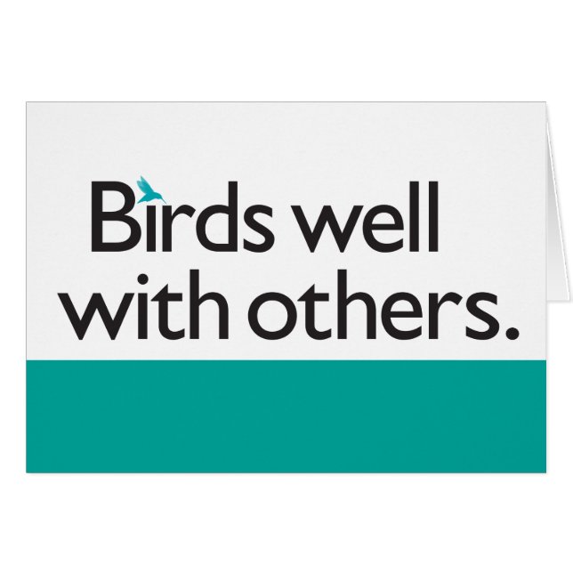 Oiseaux bien avec d'autres (Devant Horizontal)