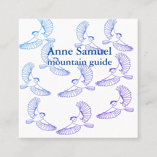 Oiseaux, Cartes de visite sur mesure (Devant)