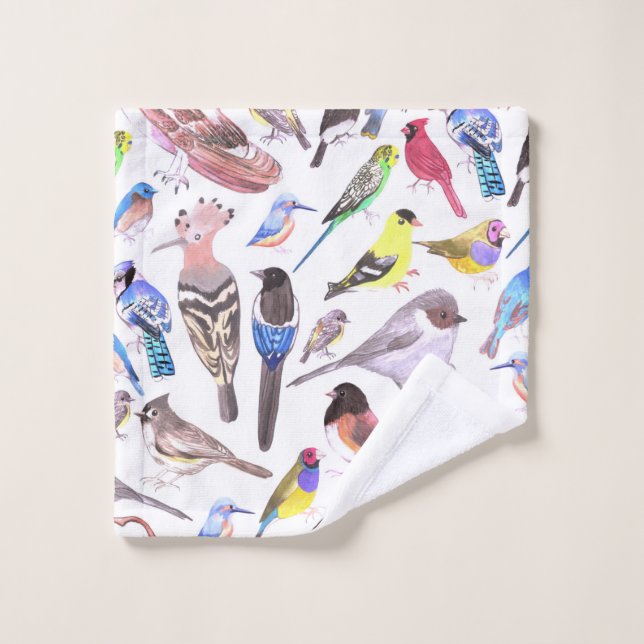 Oiseaux d'Amérique - animaux domestiques et oiseau (Gant de toilette)