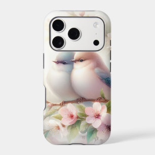 Oiseaux d'amour de printemps Fleur de cerisier Flo