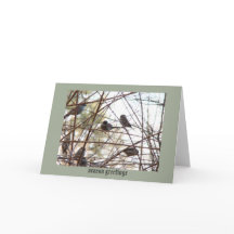 oiseaux dans la carte de voeux de Bush