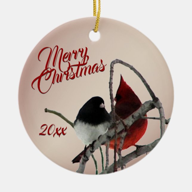 Oiseaux de Chanson Ornement de Noël (Devant)