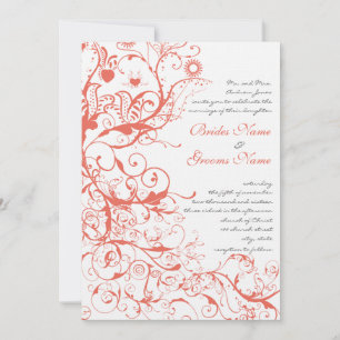 Oiseaux de corail et tourbillons Invitations de ma