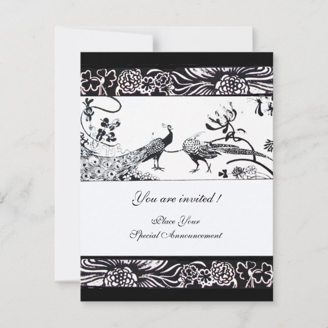 OISEAUX DE L'AMOUR DE MARIAGE, CARTES D'INVITATION (Devant)