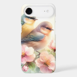 Oiseaux de l'amour doux pastel de printemps Fleurs