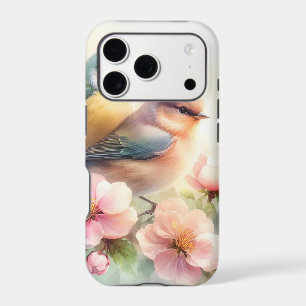 Oiseaux de l'amour doux pastel de printemps Fleurs
