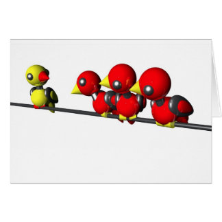 OISEAUX DE ROBOT SUR UN FIL