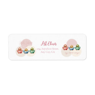 Oiseaux d'Oeufs de Cute Kawaii Baby shower coloré