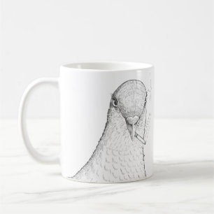 Oiseaux drôles impairs de la tasse   de pigeon