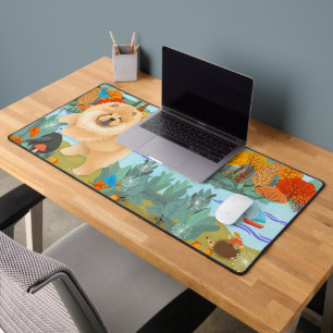 OISEAUX DU BONHEUR Chow Desk Mat