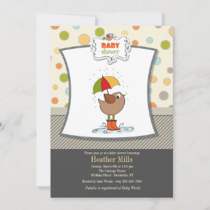 Oiseaux en bottes Invitation à la douche