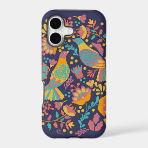 Oiseaux et fleurs colorés de l'art populaire mexic