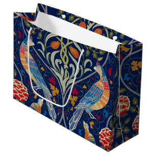 Oiseaux et fleurs, William Morris Grand sac cadeau