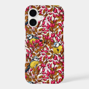 Oiseaux et hanches roses de chien