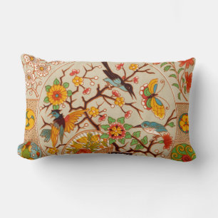 Oiseaux et papillons Lumbar Coussin