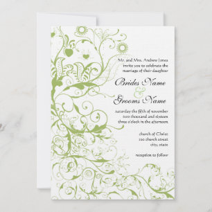 Oiseaux et tourbillons Invitations de mariage #17